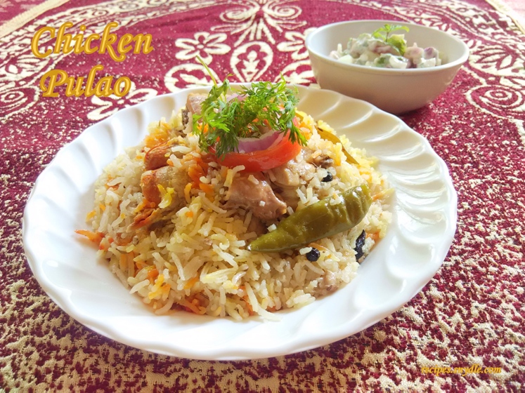 chicken pulao in microwave
