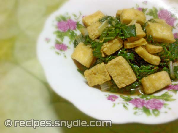 Sauteed Pechay and Tofu Recipe