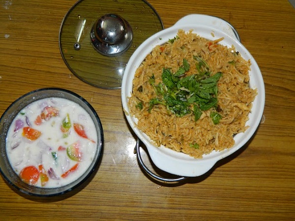 mushroom biryani with biryani masala