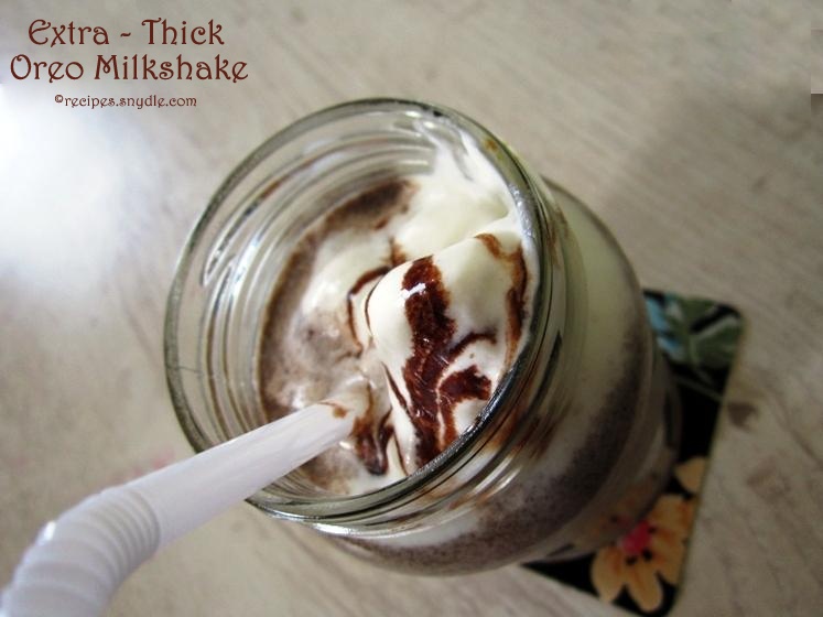 Jam Jar Oreo Milkshake with Ice-Cream Recipe