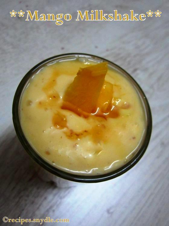 Mango Milkshake Recipe