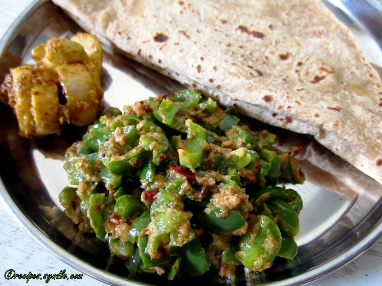 Capsicum in Peanut Masala Recipe