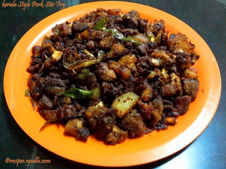 Kerala Pork Fry Nadan Panni Erachi Ularthiyathu Yummy Recipes