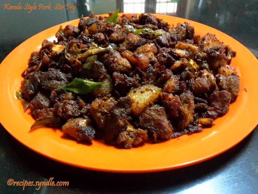 Kerala Pork Fry – Nadan Panni Erachi Ularthiyathu – Yummy Recipes