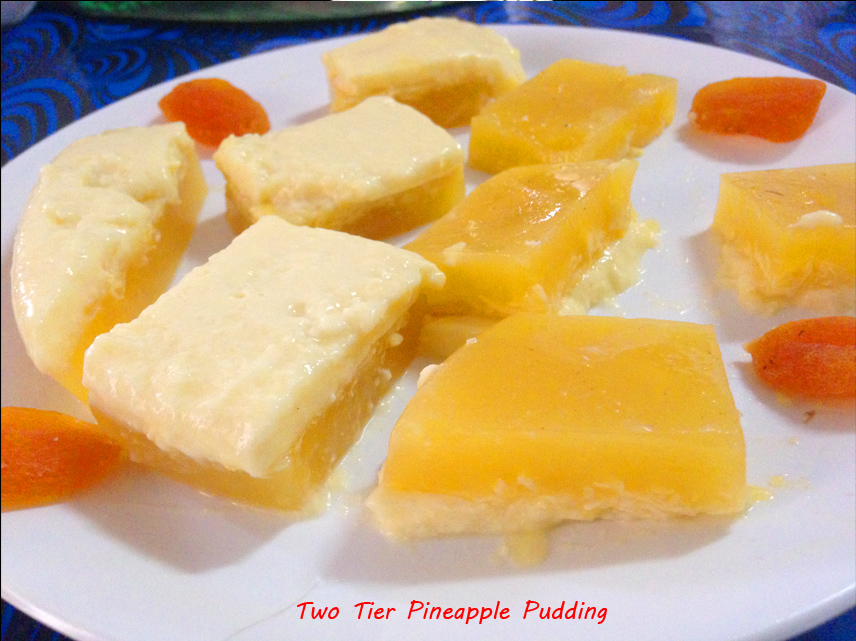 Two Tier Pineapple Pudding