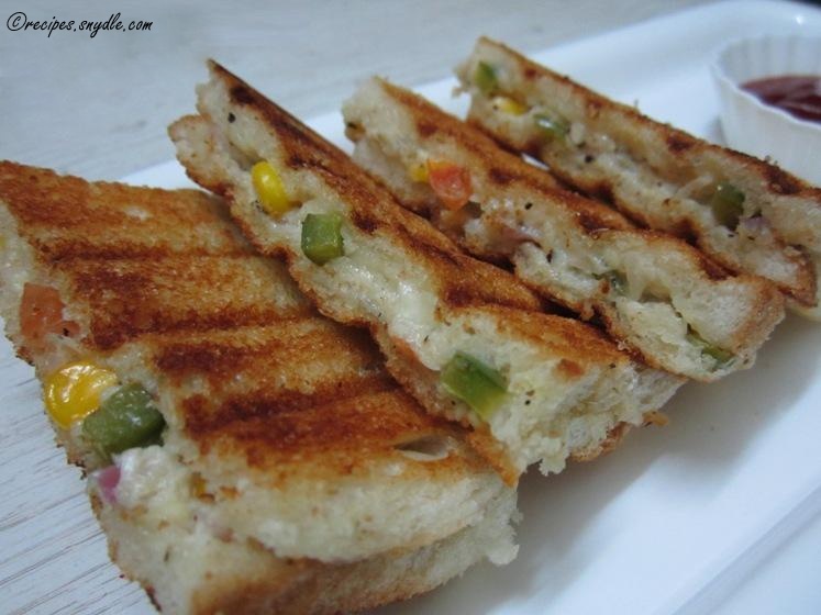 Vegetable Mayo Sandwich Recipe