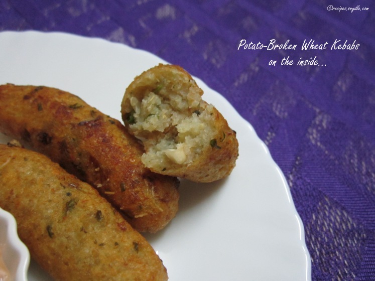 Potato-Broken Wheat Kebabs Recipe