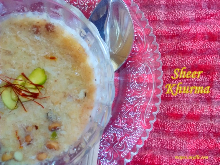 sheer khurma with vermicelli