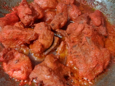 tandoori chicken on stove top
