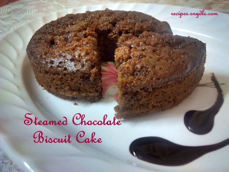 Steamed Chocolate Biscuits Cake Recipe/Steamed Chocolate Craker Cake Recipe.