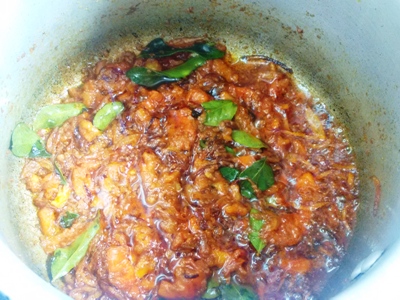 masal peanut and brinjal curry