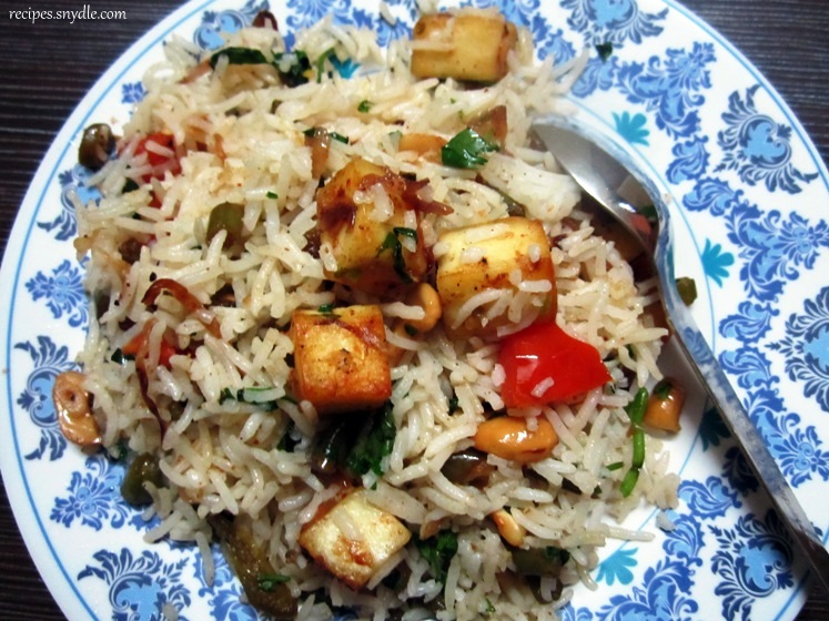 Paneer and French Beans Rice Recipe