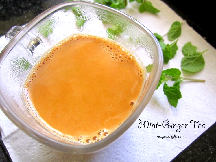 Mint-Ginger Tea Recipe / Pudine Aur Adrak Wali Chai Recipe