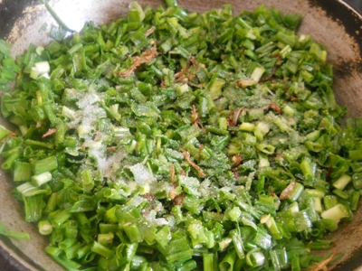spring green onion sabji recipe