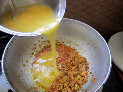 cabbage and egg bhurjee
