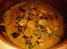 Kerala squid curry with Ground Coconut