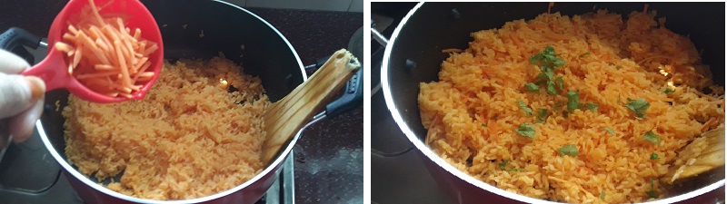 Carrot Rice Recipe preparation steps