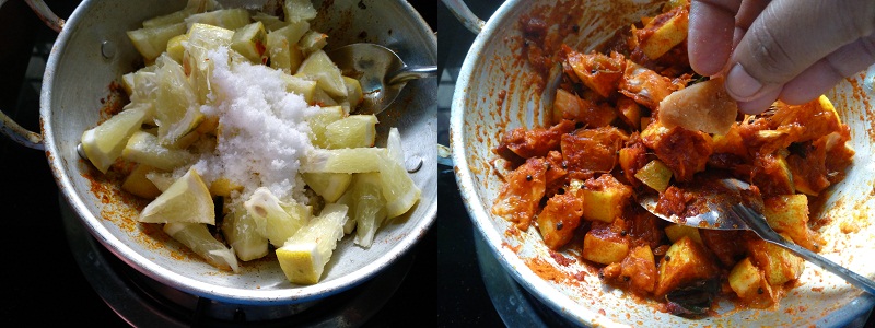 Naranga pickle Recipe preparation steps