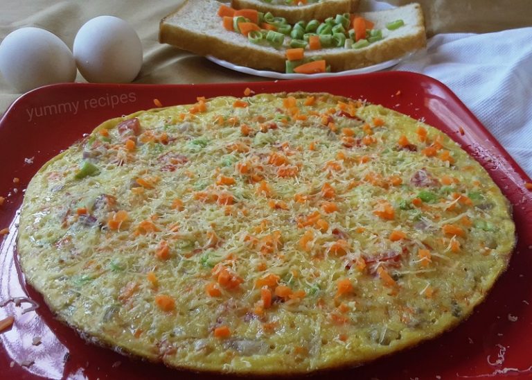 Vegetable egg bread omelet / cheesy omelet Yummy Recipes
