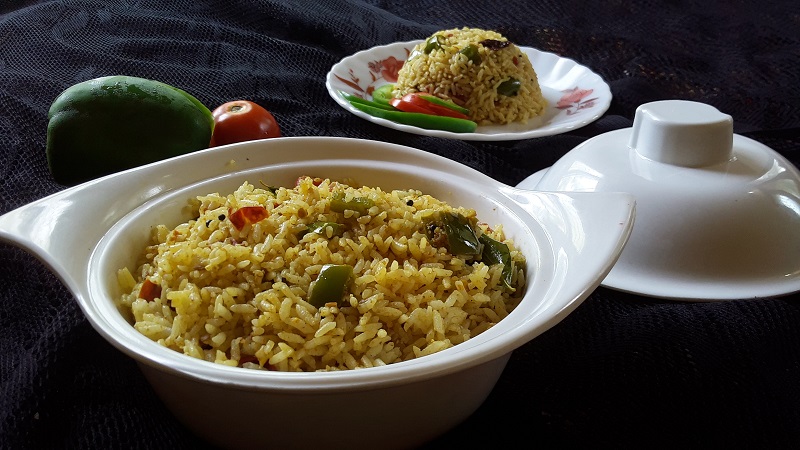 Capsicum Rice / Simple Lunch Box Recipe – Yummy Recipes