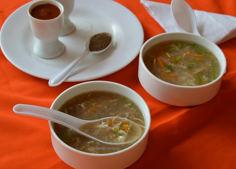 Clear Soup Made From Chicken Stock