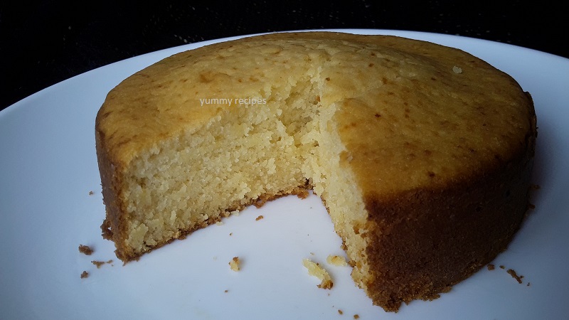 Sponge cake in pressure cooker / Eggless pressure cooker cake – Yummy ...