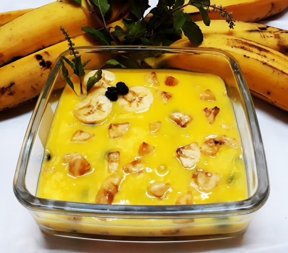 Banana Custard pudding / Simple Banana Pudding Yummy Recipes
